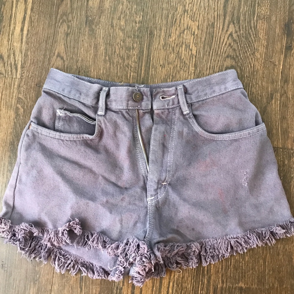 HANDMADE LAVENDER JEAN SHORTS